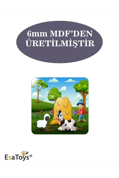 EsaKids Ahşap Çocuk Puzzle 9 Parça 20 x 30 - Resim 2