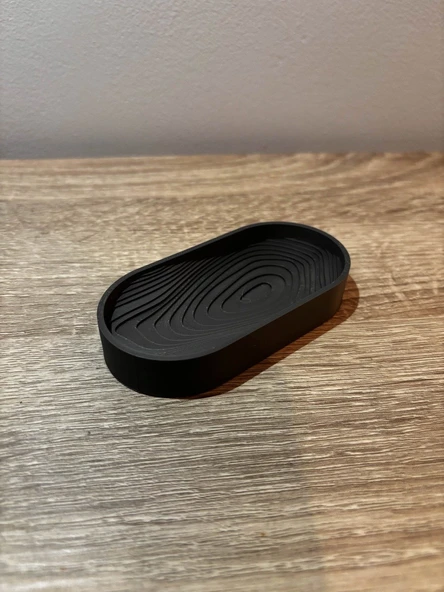 Modern Topografik Tasarım Dekoratif Takı Tabağı ve Minimalist Anahtarlık Organizer ürün görseli 1