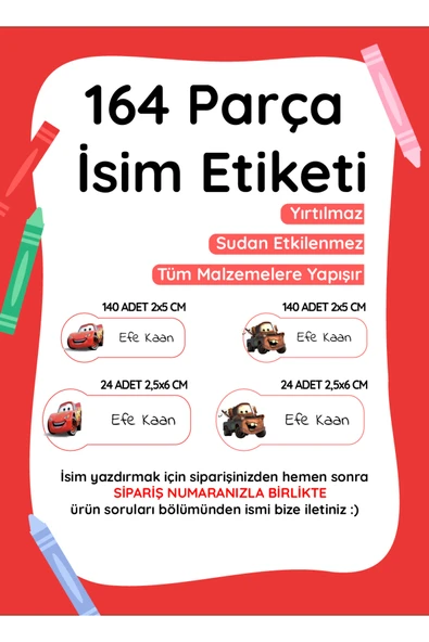 EsaKids Özel İsminiz Yazılı Okul Etiketi ürün görseli 1