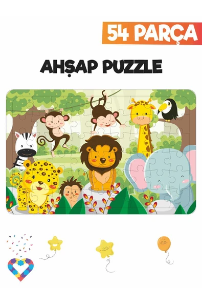 EsaKids Ahşap Çocuk Puzzle 54 Parça 20 x 30 ürün görseli 1