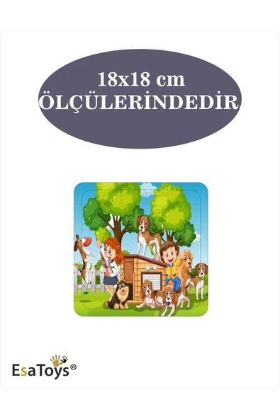 EsaKids Ahşap Çocuk Puzzle 9 Parça 20 x 30 - Resim 3