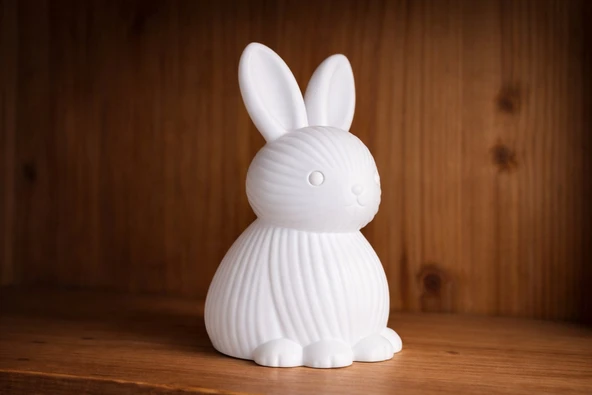 3D Baskı Tavşan Biblo | Minimalist Bunny Dekor | Sevimli Masaüstü Süs ürün görseli 1