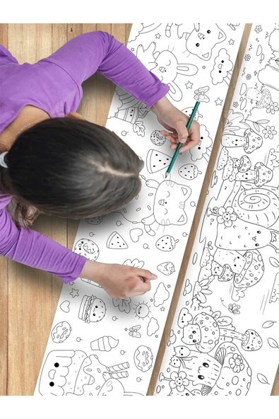 EsaKids 3.75 Metre Boyama Kağıdı | Evde Sanat Zamanı - Çocuklara Özel Rulo Set 30 x 375 ürün görseli 1