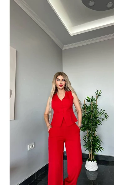 TANE TASARIM Kırmızı Alt Üst Takım 024 ürün görseli 1