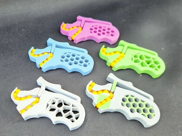 3D Yazıcı Üretimi Mini Boncuk Fırlatıcı - Eğlenceli Masaüstü Stres Oyuncağı ürün görseli 1
