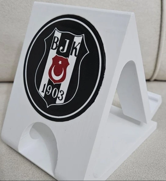Beşiktaş Logolu Masaüstü Telefon Tutucu - BJK Taraftar Hediyelik Stand ürün görseli 1