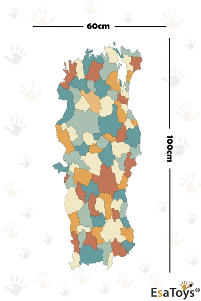 EsaKids Türkiye Haritası 100 x 60 - Resim 2