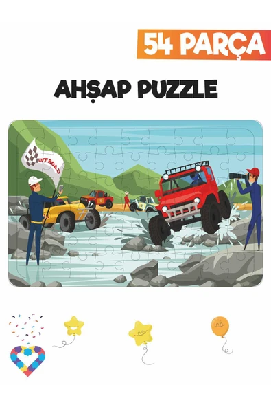 EsaKids Ahşap Çocuk Puzzle 54 Parça 20 x 30 ürün görseli 1