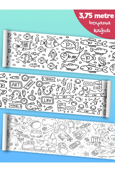 EsaKids Bebek ve Çocuk için 3,75 Metre Rulo Boyama Kağıdı 30 x 375 ürün görseli 1
