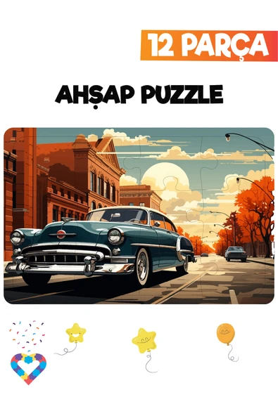 EsaKids Ahşap Çocuk Puzzle 12 Parça 20 x 30 ürün görseli 1