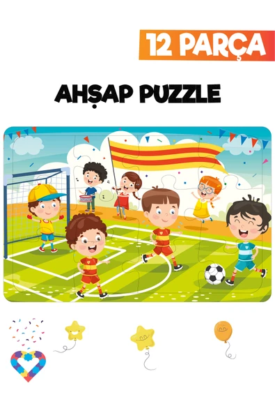 EsaKids Ahşap Çocuk Puzzle 12 Parça 20 x 30 ürün görseli 1