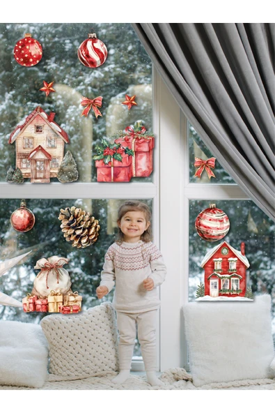 EsaKids Yılbaşı Karlı Yeni Yıl Çocuk Bebek Odası Sticker 100 x 35 ürün görseli 1