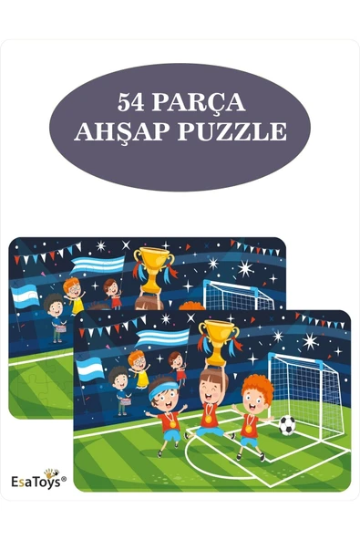 EsaKids Ahşap 54 Parça Çocuk Puzzle 20 x 30 ürün görseli 1