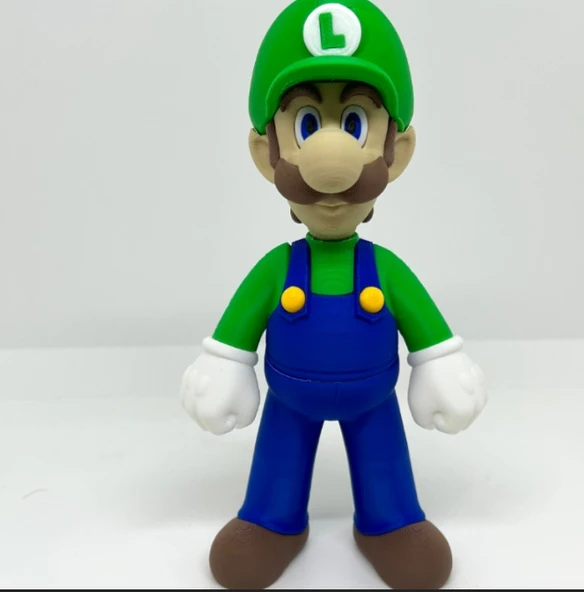 Luigi Figürü - Süper Mario Kardeşler 3D Baskı Karakter Biblo ürün görseli 1