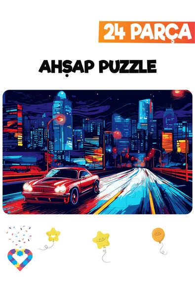 EsaKids Ahşap Çocuk Puzzle 24 Parça 20 x 30 ürün görseli 1