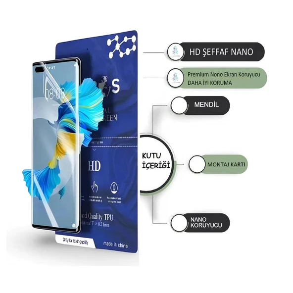 Oscal C20 PRO Uyumlu NANO Ekran Koruyucu ULTRA İnce Esnek HD ŞEFFAF - Umbos ürün görseli 1
