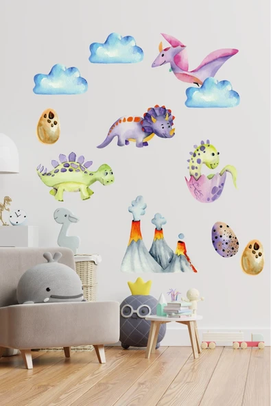 EsaKids Hayvanlar Temalı Çocuk Odası Sticker Seti 100 x 30 ürün görseli 1