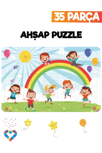 EsaKids Ahşap Çocuk Puzzle 35 Parça 20 x 30 ürün görseli 1