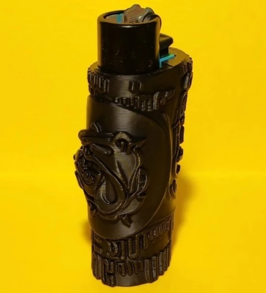 Özel Tasarım Clipper Çakmak Kılıfı - 3D Baskı Kabartmalı Gotik Aksesuar ve Koruyucu Kap ürün görseli 1