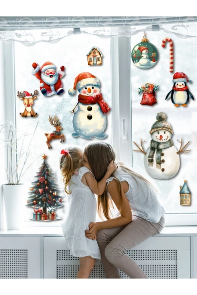 EsaKids Yılbaşı Karlı Yeni Yıl Çocuk Bebek Odası Sticker 100 x 35 ürün görseli 1