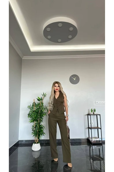 TANE TASARIM Haki Yeşili Alt Üst Takım 024 ürün görseli 1