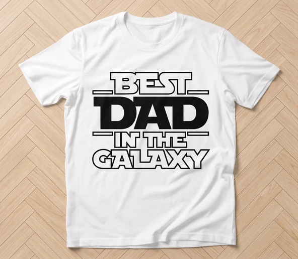 Best Dad Ever ütü ile uygulanabilen DTF tekstil baskı - Resim 2
