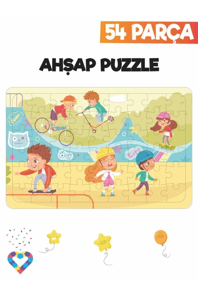 EsaKids Ahşap Çocuk Puzzle 54 Parça 20 x 30 ürün görseli 1