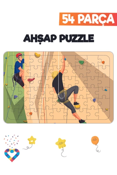 EsaKids Ahşap Çocuk Puzzle 54 Parça 20 x 30 ürün görseli 1