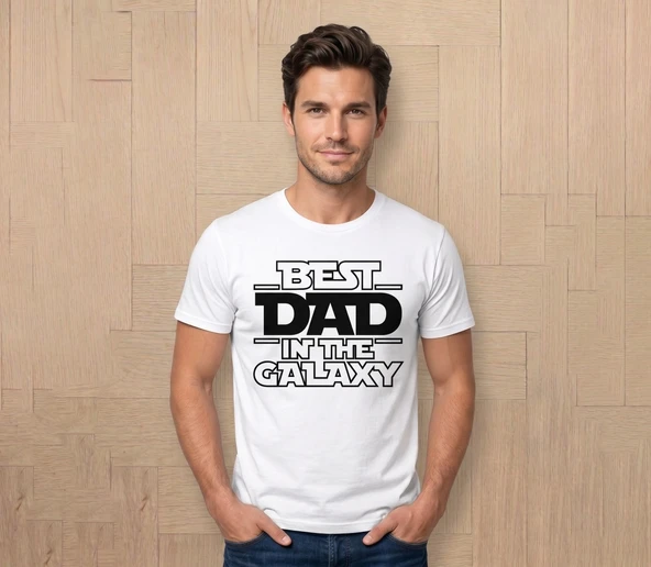 Best Dad Ever ütü ile uygulanabilen DTF tekstil baskı ürün görseli 1