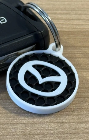 Petek Tasarım Premium Otomobil Anahtarlık - 3D Yazıcı Özel Üretim Mazda / Nissan / Peugeot Uyumlu Aksesuar ürün görseli 1