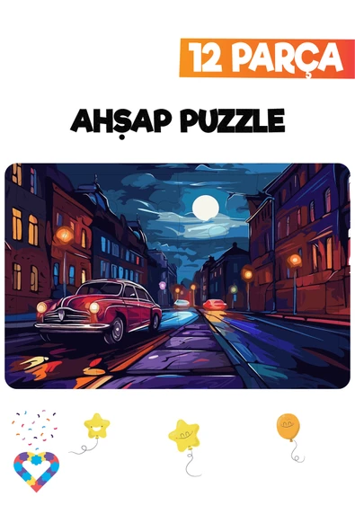 EsaKids Ahşap Çocuk Puzzle 12 Parça 20 x 30 ürün görseli 1
