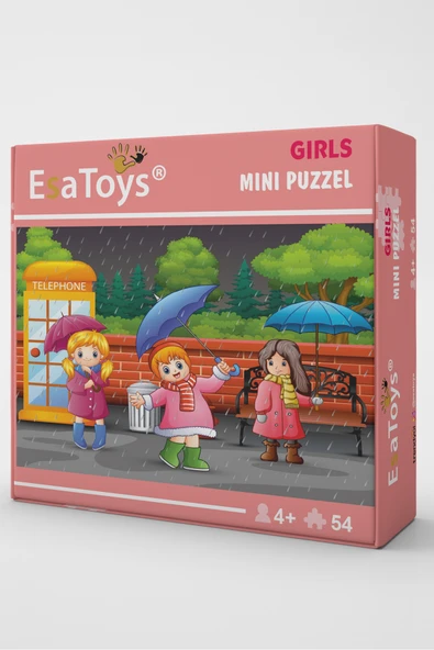 EsaKids Ahşap Girls Mini Puzzle | 4 Yaş 54 Parça 18 x 27 ürün görseli 1