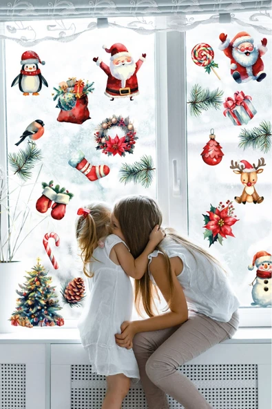 EsaKids Yılbaşı Karlı Yeni Yıl Çocuk Bebek Odası Sticker 30 x 100 ürün görseli 1