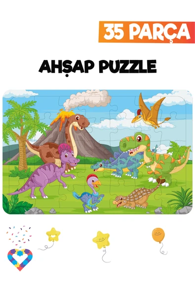 EsaKids Ahşap Çocuk Puzzle 35 Parça 20 x 30 ürün görseli 1