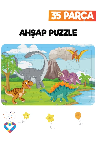 EsaKids Ahşap Çocuk Puzzle 35 Parça 20 x 30 ürün görseli 1