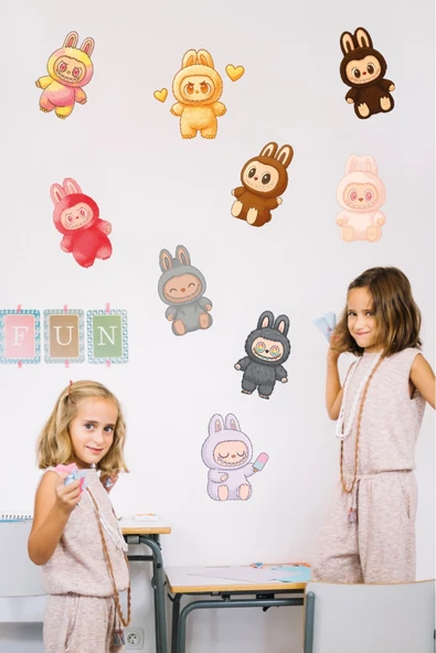 EsaKids Sevimli Bebekler Çocuk Odası Sticker 30 x 100 ürün görseli 1