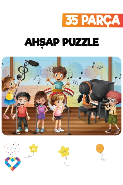EsaKids Ahşap Çocuk Puzzle 35 Parça 20 x 30 ürün görseli 1