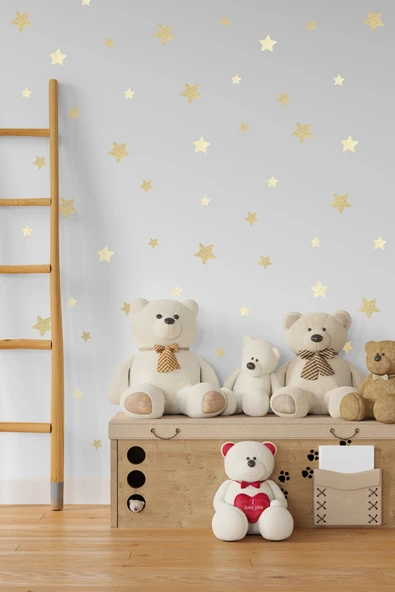 EsaKids Yıldız Temalı Çocuk Odası Sticker Seti 100 x 30 ürün görseli 1