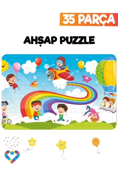 EsaKids Ahşap Çocuk Puzzle 35 Parça 20 x 30 ürün görseli 1
