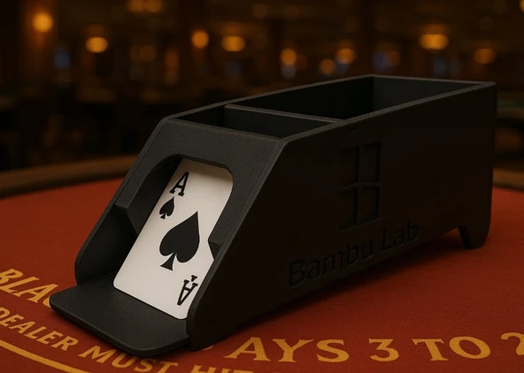 Profesyonel İskambil Kart Dağıtıcı - 3D Yazıcı Tasarımı Poker ve Blackjack Kart Kutusu ürün görseli 1