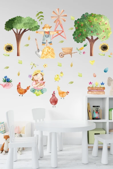 EsaKids Doğa Temalı Çocuk Odası Sticker Seti 100 x 60 ürün görseli 1
