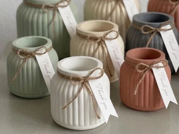 Dekoratif Mini Vazo | 3D Baskı Modern Mumluk & Saksı ürün görseli 1