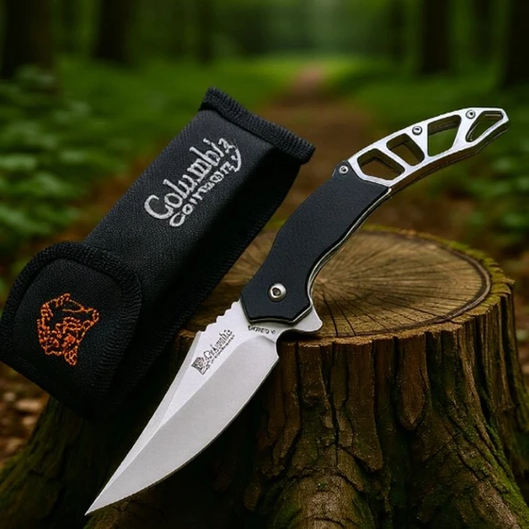Knivox Columbia Company A3390-A Fixed Blade Black Auto Kamp Çakısı ürün görseli 1