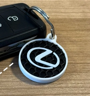 Lexus Logolu Petek Tasarım Premium Anahtarlık - 3D Yazıcı Özel Üretim Modern Otomobil Aksesuarı ürün görseli 1