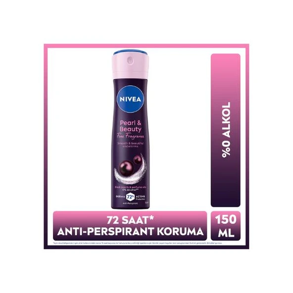 Nivea Kadın Sprey Deodorant Pearl&Beauty Fine Fragrance 150 ml ürün görseli 1