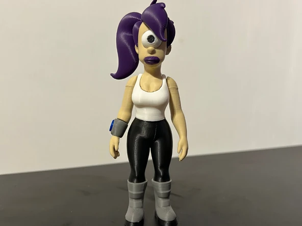 Turanga Leela Figürü - 3D Yazıcı Futurama Koleksiyonu - Tek Gözlü Kaptan Biblo ürün görseli 1