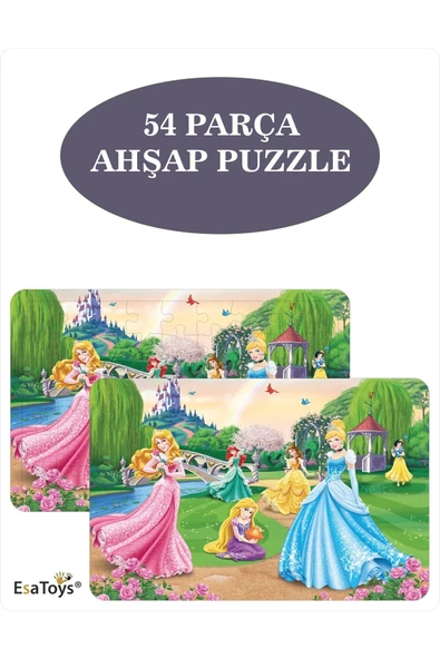 EsaKids Ahşap 54 Parça Çocuk Puzzle 20 x 30 ürün görseli 1