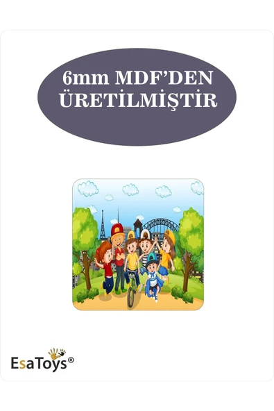 EsaKids Ahşap Çocuk Puzzle 9 Parça 20 x 30 - Resim 2