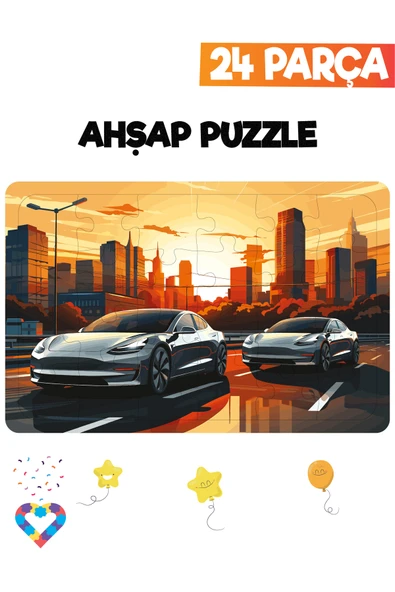 EsaKids Ahşap Çocuk Puzzle 24 Parça 20 x 30 ürün görseli 1