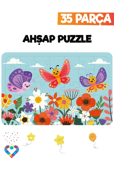 EsaKids Ahşap Çocuk Puzzle 35 Parça 20 x 30 ürün görseli 1